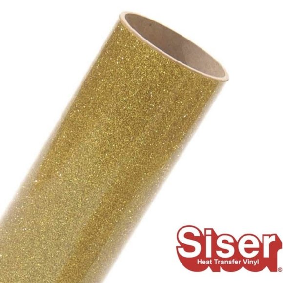20" x 5 Feet Glitter Gold Siser Easyweed HTV Heat Transfer Iron-On Vinyl - Picture 6 of 6